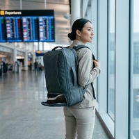 Sac à dos de voyage 40L en nylon personnalisé pour usine, approuvé pour le transport aérien, résistant à l'eau, avec compartiment à chaussures, sac à dos de jour pour bagage cabine