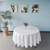 90R nappe ronde personnalisée en Polyester blanc noir ivoire, nappe pour Banquet fête mariage, nappe pour l'extérieur