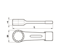 Clé à douille à chocs robuste de type allemand TD1201D, clé à douille à chocs de 1-15/16" à 2-5/16" pour l'entretien industriel
