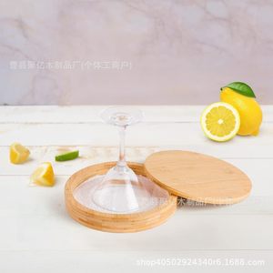 Plateau à sel pour cocktails en bambou avec couvercle, accessoire de bar réutilisable pour verres à margarita et mélangeurs - Product Image 2
