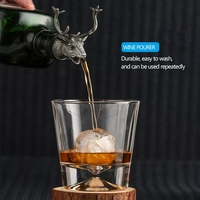 Tête de cerf Aérateur de vin Verseur et bouchon Bouteille d'alcool Verseurs Bec Cerf pour Whisky Alcool Spiritueux