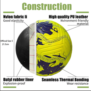 Vente directe d'usine, ballon de football en PU souple, ballon de football personnalisé de haute qualité pour l'entraînement et les matchs - Product Image 6