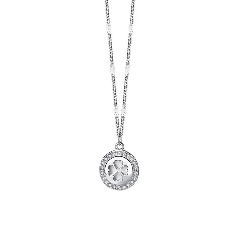 S925 Sterling Silver Shell collana di perle a catena ciondolo gioielli zircone in oro 18K accessori per donne ragazze uomo regali