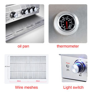 Combinaison de charbon de bois à gaz hybride BBQ grills avec brûleur infrarouge <span class=keywords><strong>barbecue</strong></span> pour cuisine extérieure équipement de cuisson - Product Image 5