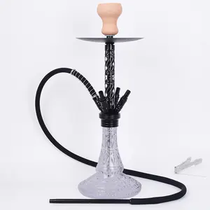 2024 nuovo arrivo vendita calda a quattro tubi narghilè di dimensioni in alluminio Shisha Set Nargile