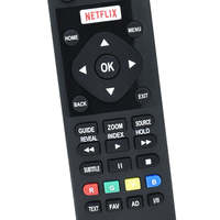 Télécommande vocale TV à code fixe, 4 boutons, piles AAA, portée 10m, pour SMART TV VOICE BLU