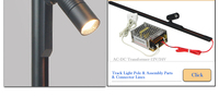Venta directa de fábrica Mini LED Luz de pista móvil Led, Foco Led de 2W para soportes de exposición