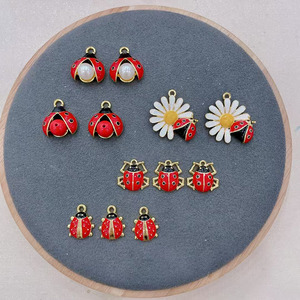 JS1899 delicate piccole 18k oro placcato smalto rosso signora Bug <span class=keywords><strong>coccinella</strong></span> <span class=keywords><strong>coccinella</strong></span> gioielli ciondoli ciondoli - Product Image 6