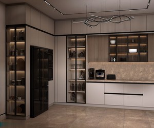 Hiện đại tối giản-phong cách tủ Modular L hình dạng tủ bếp hiện đại thiêu kết đá Countertop với bồn rửa - Product Image 2