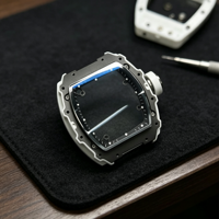 Montre automatique tonneau en céramique de haute qualité avec verre saphir 055, montre mécanique squelette de luxe pour homme, mode et affaires