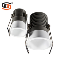 Smart Anti-éblouissement Réglable Led Encastré Spot Lumière 7w 12w Cob Plafond Dimmable Réflecteur Vers Le Bas Lumière