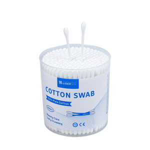 Bâtonnets d'oreille en coton biodégradable écologiques 200 pièces/boîte Tête ronde coton-tige coton-tige avec boîte ronde - Product Image 5