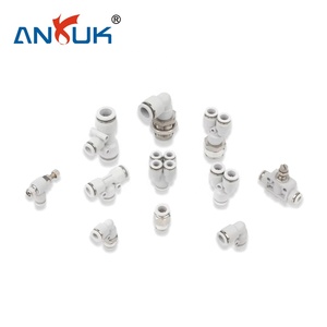 安鲁克SMC Airtac快速Pe Py Plf pp Pu推入式空气耦合器弯头气动接头连接器1/2 1/3 3/4 1/8气动零件 - Product Image 1