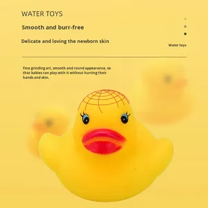 Wholesale Custom Logo Infants Toddlers Swimming <b>Bathing</b> Squeaking Sounds Plastic Little Yellow Duck Toys - Product Image 3
