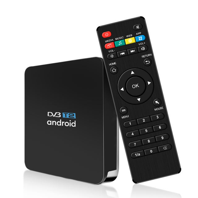 DVB-T2 Android TV Decoder Hybrid OTT+DVB T2 TV Receiver 4K Digital Set Top Box Combo
