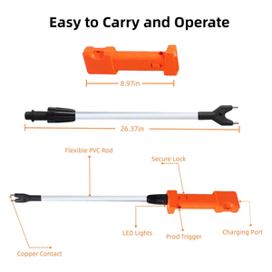 Piqueur Électrique Étanche pour Bétail et Porcs 88cm avec Lampe Torche LED – Outil de Manipulation du Bétail pour Vaches, Porcs, Moutons et Animaux d'Élevage - Product Image 3