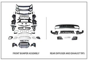 Nuovo Kit di Conversione Carrozzeria per <span class=keywords><strong>C217</strong></span> S Coupé 2015-2018, Aggiornamento a S63/S65 AMG, Paraurti Anteriori/Posteriori e Griglia, Montaggio a Bullone - Product Image 2