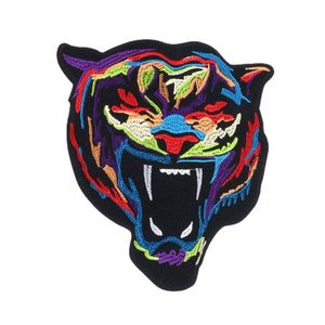 New Design Iron on Big Size 16.5CM*22CM Embroidery Colors Lifelike tiger Patches for Hoodies - Product Image 1