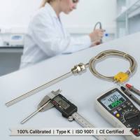 Thermocouple HUADONG avec gaine métallique flexible et raccord à compression