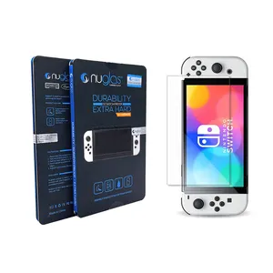 Nuglas premium 2.5d clear game player tempered glass screen protector for Nintendo switch oled