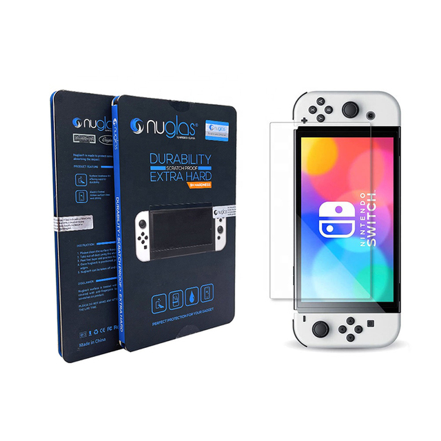 Nuglas Premium 2.5d clear Game Player Tempered Glass Screen Protector for Nintendo Switch Oled