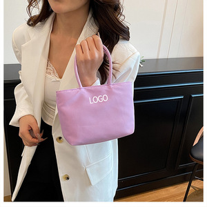 summer fashion candy color daily casual <b>mini</b> fabric tote purse custom printed logo <b>mini</b> <b>hand</b> tote bags - Product Image 5