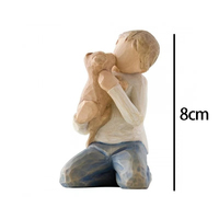 Figurines en résine de chien ange noir de style château européen écologiques, ornement commémoratif d'amitié pour chiens anges, pour les amoureux des animaux de compagnie