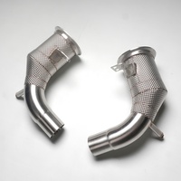 Collecteur d'échappement en acier inoxydable pour Porsche 911 992 Turbo S 3.0T, haut débit, finition brossée, épaisseur 1,5 mm avec GPF/OPF