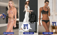 Machine de bronzage professionnelle de haute qualité brevetée HVLP Machine de bronzage par pulvérisation rechargeable sans fil sans soleil puissance de batterie de qualité bricolage