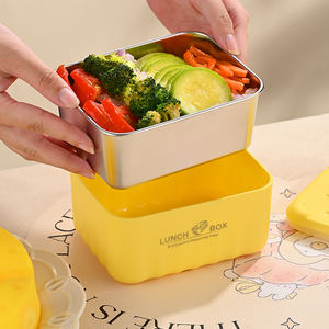 Usine 2 taille micro-ondes eau chaude <span class=keywords><strong>garder</strong></span> au <span class=keywords><strong>chaud</strong></span> chauffé en acier inoxydable enfants école isolé thermique adulte fromage bento boîte à lunch - Product Image 2