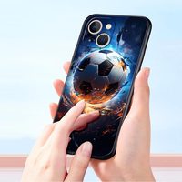 Football Passion Ballon De Football De Luxe Téléphone étui pour iphone 16 13 15 14 12 Mini 11 Pro MAX XR X SE 7 8 Plus Noir Housse De Protection