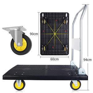 Carrello a mano monostrato in plastica trasportabile personalizzato all'ingrosso Mracking - Product Image 3