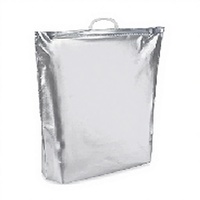 Sac isotherme portable en aluminium avec poignée, motif lettres, étanche, chaud/froid, pour barbecue, pizza, fermeture à pression OEM