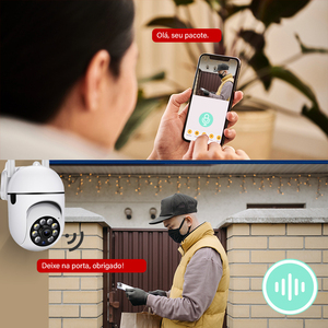 Cámara de Vigilancia WiFi para el Hogar, Impermeable, con Visión Nocturna, Vista Panorámica de 360 Grados, Cámara con Foco - Product Image 4
