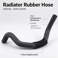 Tuyau de radiateur de refroidissement de voiture de haute qualité, similaire à l'iconique pièce 25412-2D100 pour Hyundai Accent Kia