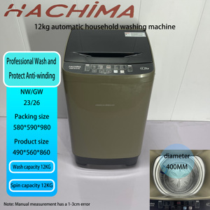 <span class=keywords><strong>Lave</strong></span>-<span class=keywords><strong>linge</strong></span>/sécheuse automatique tout-en-un de plus de 12 kg à succès, avec classe d'efficacité énergétique 1, cuve unique, idéal pour dortoirs et usage domestique - Product Image 2