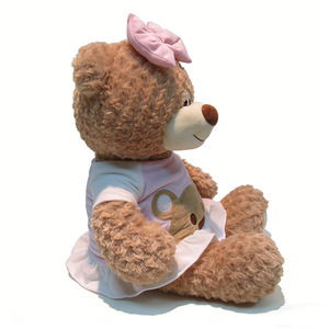 Customize <b>Cute</b> Brown Teddy <b>Bear</b> Plush with Pink Bow & Dress, Soft Girl Stuffed Animal with <b>Bear</b> Print Outfit - Product Image 3