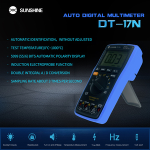 Dt-17n เครื่องวัดดิจิตอลแบบพกพา แสดงค่าความจุอัตโนมัติ แอมมิเตอร์ แสดงผลมัลติมิเตอร์แบบสูง - Product Image 5