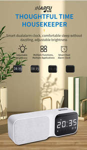 Système audio stéréo HIFI multifonctionnel avec support pour carte TF, entrée AUX, basses puissantes, haut-parleur sans fil Bluetooth avec réveil - Product Image 6