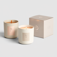 Boîtes d'emballage de bougies d'aromathérapie en céramique de Noël de luxe personnalisées tasse de bougie en verre de 1oz boîte-cadeau de bougie personnalisée