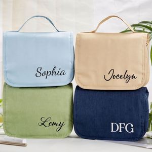 Custom Foldable <b>Hanging</b> Toiletry <b>Bag</b> Waterproof Travel Cosmetic Organizer <b>Bag</b> with Multiple Compartments - Product Image 2