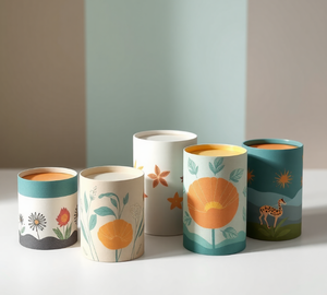 Tubo de Papel Kraft Personalizado, Ecológico, Reciclable y Biodegradable para Té, Café y Granos, Cilindro con Estampado - Product Image 4