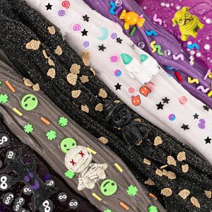 Kit de slime d'Halloween pour enfants, ensemble de slime transparent effet <span class=keywords><strong>nuage</strong></span>, avec breloques effrayantes, perles en mousse et paillettes, OEM, idéal pour les fêtes et la vente en gros - Product Image 4