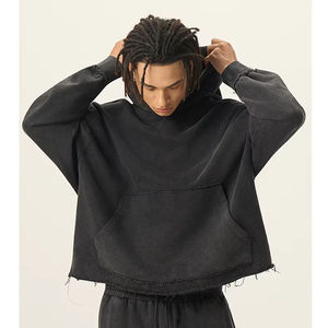 Custom 350 GSM Fleece Lined Boxy Fit Hoodie Blank Oversized Unisex Heavyweight Streetwear Factory Private Label Bulk <b>Men</b> Hoodie - Product Image 2