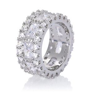 Anillo de Moissanita con Corte Baguette y Mixto, Estilo Iced Out, VVS, Brillante, Hip Hop, Plata de Ley 925, Pasa Prueba de Diamante, Certificado GRA - Product Image 6