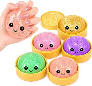 Jouet Squishy Géant Promotionnel Doux et Mystérieux en Forme de Boulette Pailletée, Boulettes Arc-en-ciel Anti-stress, Ensemble de Boulettes Squishy Géantes en TPR - Product Image 1