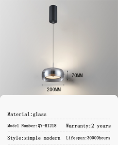 Lampadario Vintage Moderno in Vetro <span class=keywords><strong>Grigio</strong></span>, Illuminazione per Sala da Pranzo di Villa, <span class=keywords><strong>Paralume</strong></span> con Nappe, Installazione Sospesa per Ristorante - Product Image 6