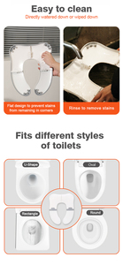 Couvre-siège de toilette pour bébé en PP+TPE sans BPA, pliable, portable, antidérapant, anti-pincement, ergonomique, universel, facile à nettoyer - Product Image 4