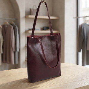 Bolso de Mano Casual de Cuero Genuino para Mujer, de Lujo, Impermeable, con Cierre Resistente, Asas Fuertes y Correa Cruzada, BS International 3L Personalizado - Product Image 6
