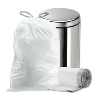 3-Gallon Black Side Gusset PE <b>Plastic</b> Bags Heat Seal 115 Counts/2 <b>Rolls</b> for Supermarket Use - Product Image 3